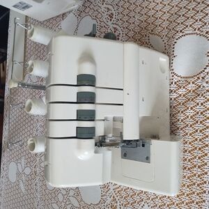 White Overlock Sewing Machine